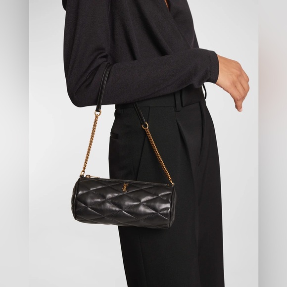 Saint Laurent Black Sade Mini Tube Bag - Picture 1 of 17